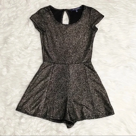 ONE CLOTHING Gold Glittery Romper - Picture 1 of 8